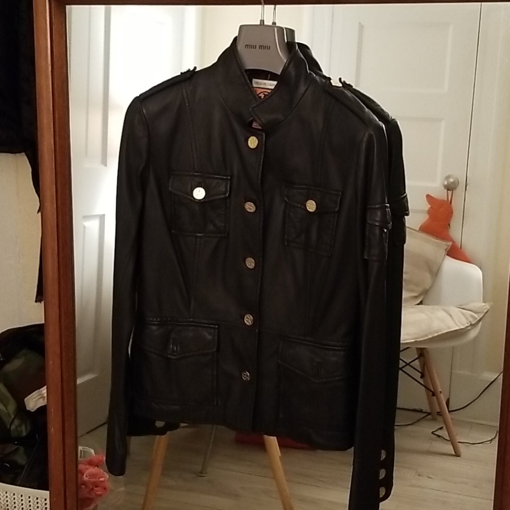 Tory Burch nappa leather jacket